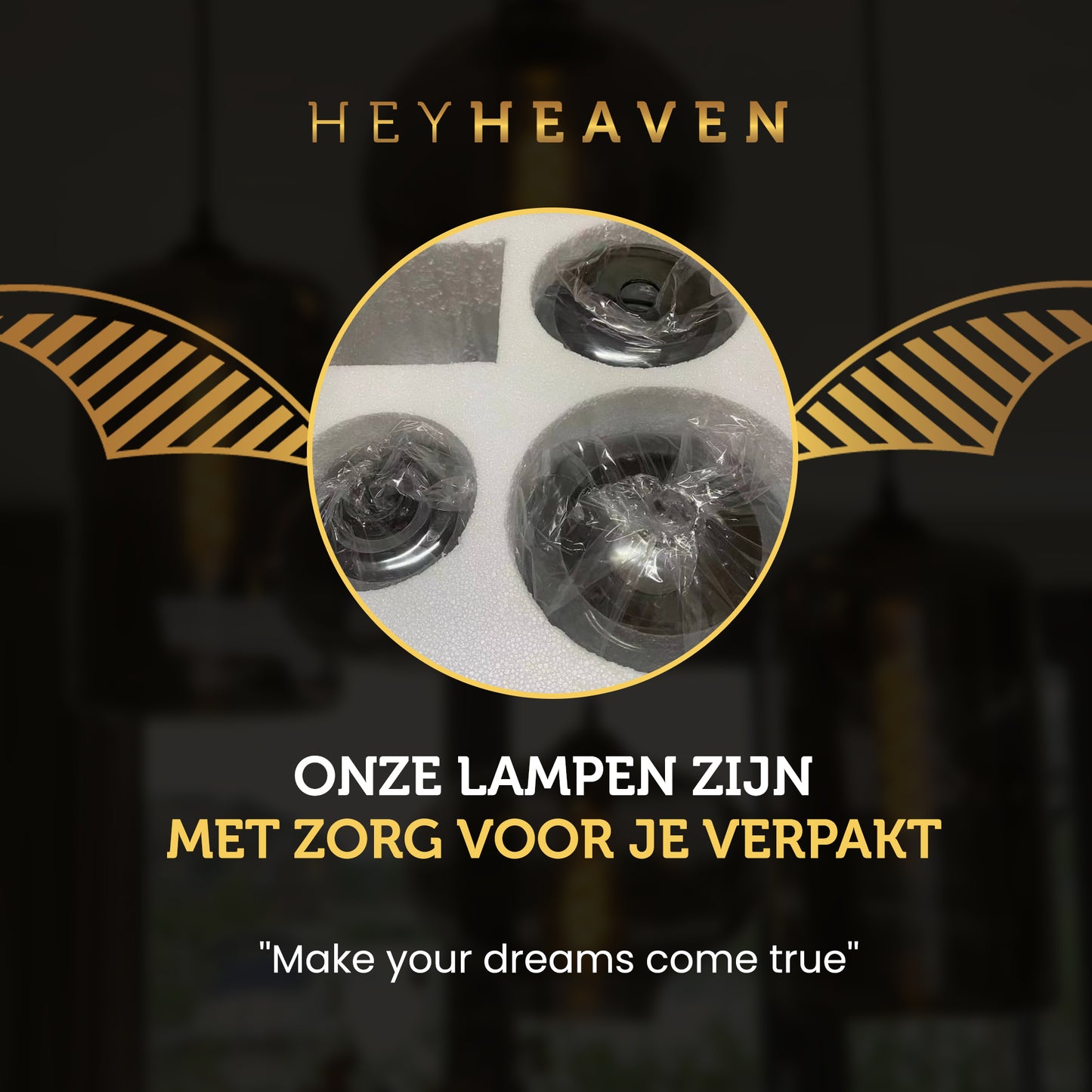HeyHeaven® Smoke Glas Hanglamp 5 Lichts